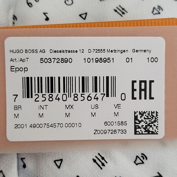 Boss Orange Epop Printed Textured Shirt-WHITE-Medium - Picture 5 of 9